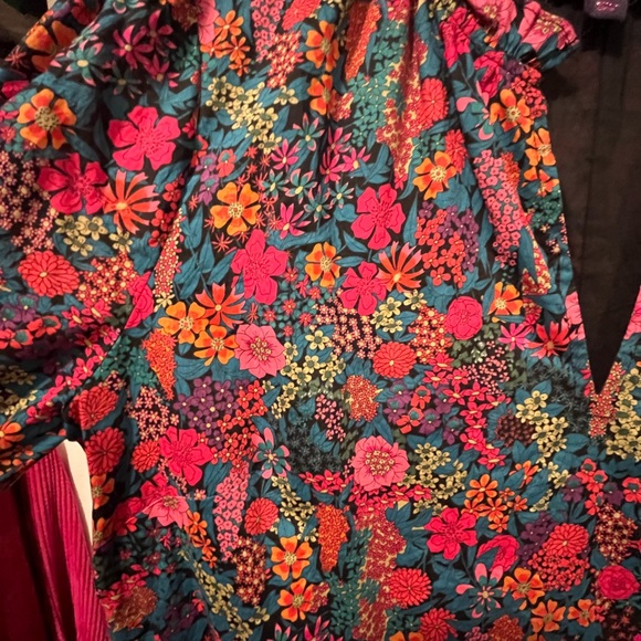 EUC J Crew Ruffle neck tiered popover dress in Liberty® Ciara print - Picture 3 of 4